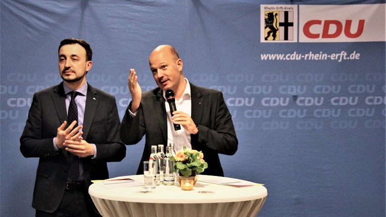 v.l.n.r. Paul Ziemiak MdB, CDU-Generalsekretär / Frank Rock MdL, CDU-Kreisvorsitzender