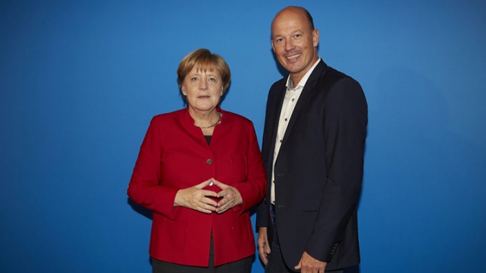 Angela Merke und Frank Rock auf dem Bundesparteitag in Essen (Foto: Chaperon)