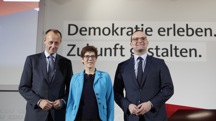 Friedrich Merz, Annegret Kramp-Karrenbauer, Jens Spahn